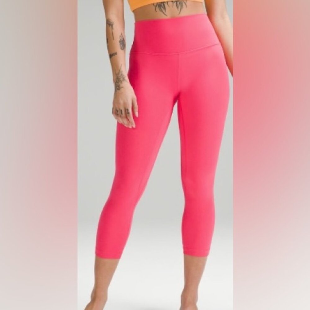 Lululemon HR Align Crop 23” Leggings Lip Gloss Pink